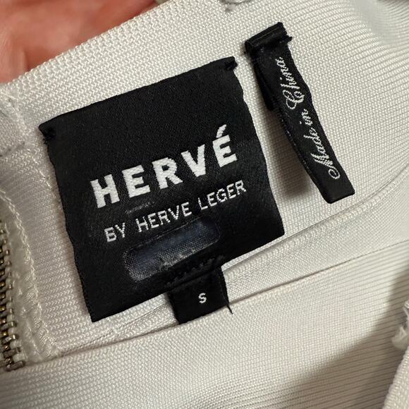 Herve by Herve Leger White Bandage Crisscross Sleeveless Crop Top Size Small - Picture 13 of 14